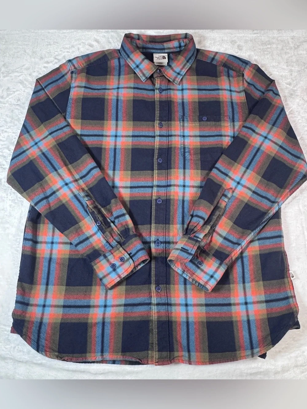The North Face Men’s XL Plaid Flannel Shirt Long Sleeve Outdoor Button Down